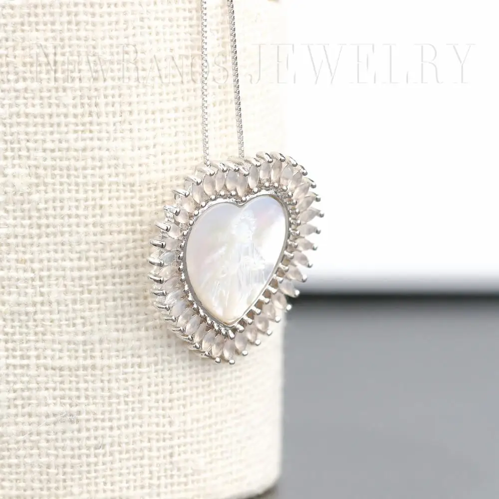 Newranos ожерелье Девы Марии в форме сердца жемчуг морской ракушки резной кулон Femme