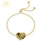 Браслет женский из нержавеющей стали с гравировкой именем и изображением на заказ