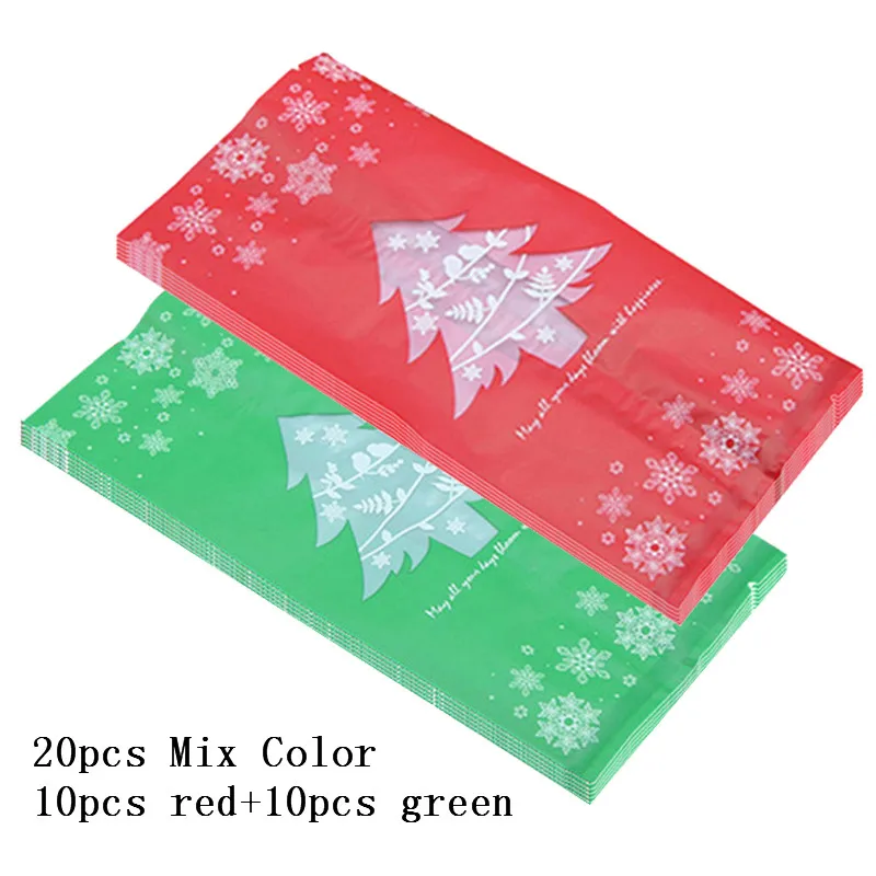 20pcs candy bag Рождественские украшения для дома, украшения, гирлянда, год, Ноэль, очки, Рождество, дверь, Декор, подвесная ткань, рождественские подарки - Цвет: 20pcs candy bag