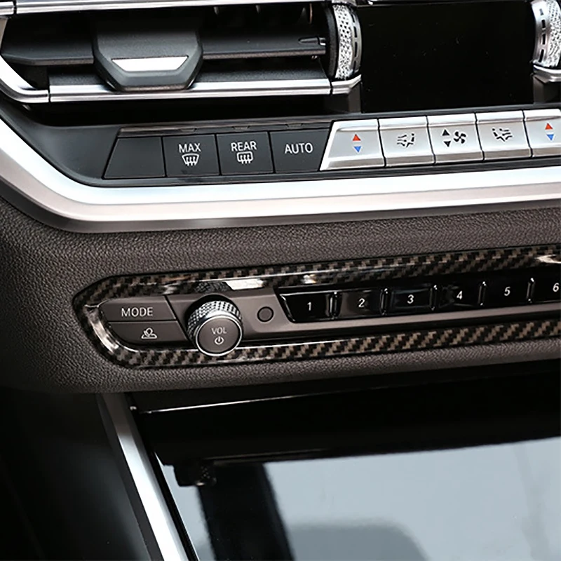 

AU04 -Auto Parts Central Control Volume Frame ABS Carbon Fiber Pattern for 2020-BMW 3 Series