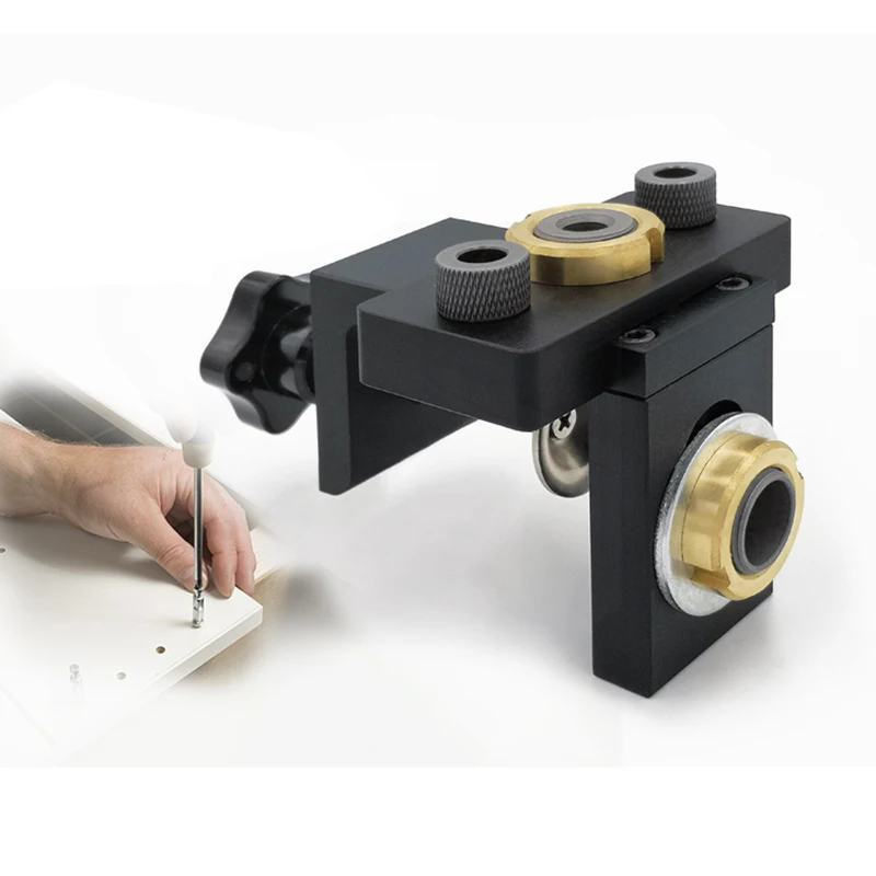 3 in 1 Adjustable Doweling Jig Woodworking Pocket Hole With 8/15mm Drill Bit For Drilling Guide Locator Puncher Tools DIY | Инструменты