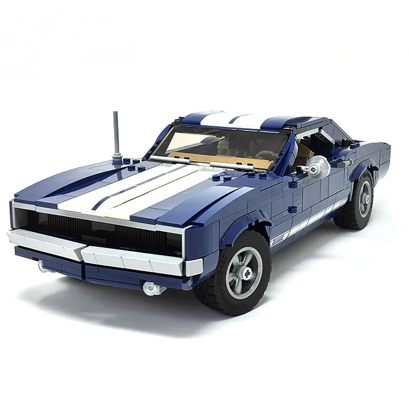 

NEW MOC - 10265 Mustangs Modified Muscle Car and Pickup Truck MC68 Building Block Cars Bricks Assemble Model DIY Toys Gifts
