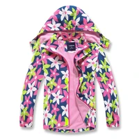autumn spring waterproof warm printed child coat baby girls jackets hooded children outerwear kids outfits for 3 12 years old