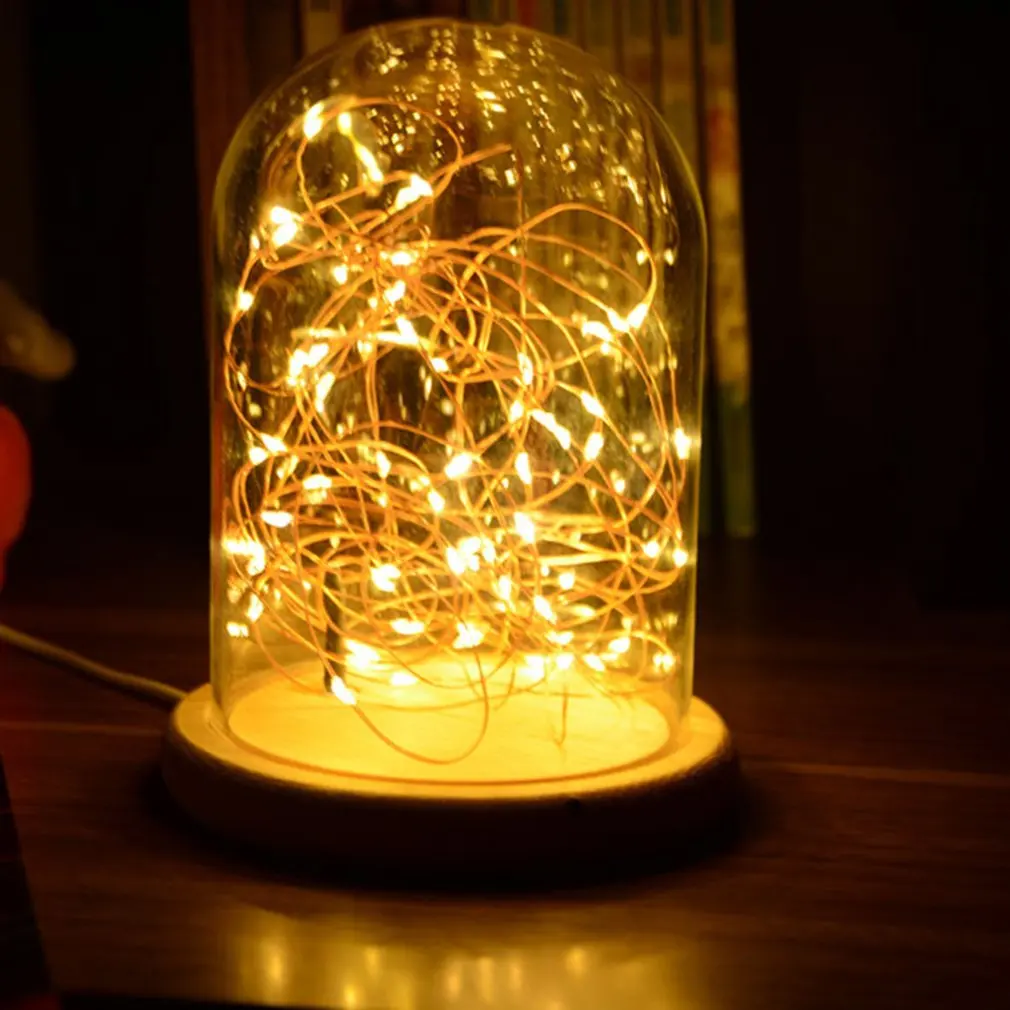 Огненное дерево Серебряный цветок стеклянная крышка лампа украшение настольная