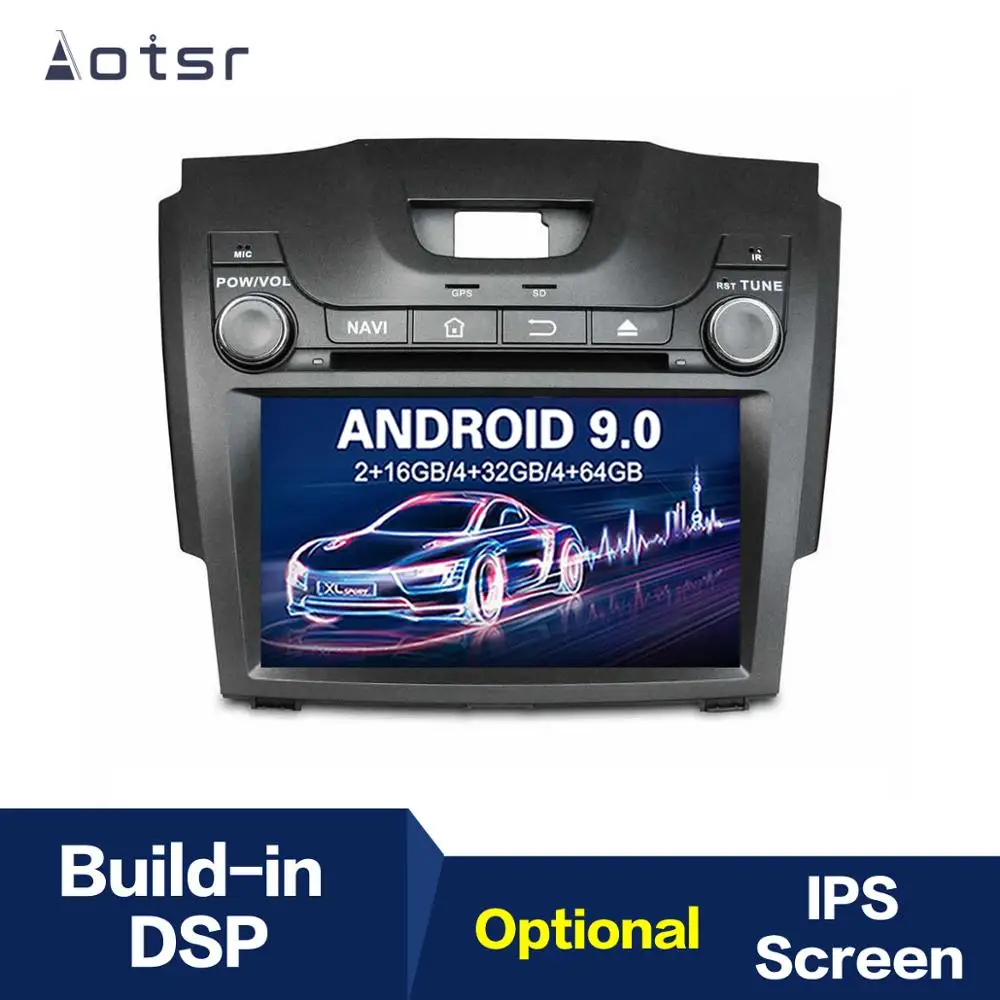 Android 9 4 + 64G DSP IPS Автомобильный плеер GPS навигация для Chevrolet S10 D MAX 2013 2017 головное
