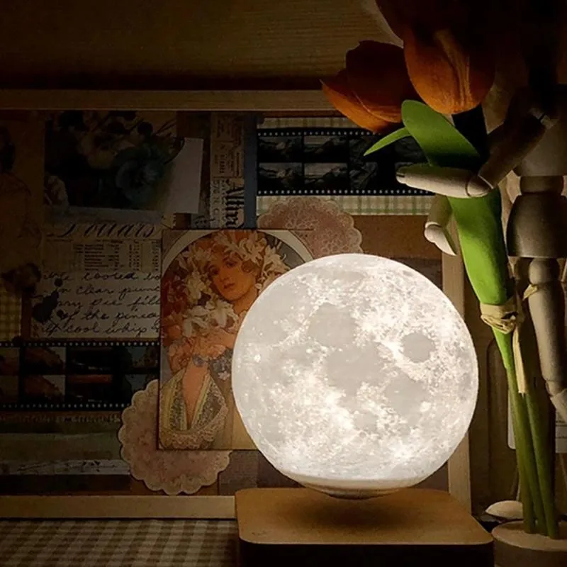 

New Design Creative Led Night Light 3d Print Moon Lamp Holiday Home Children's Led Light Decoration Lamp Lights Moon Floati R1W7