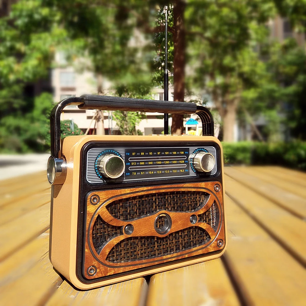 Цифровой FM радио многофункциональный MP3 плеер деревянный радиоприемник Ручка