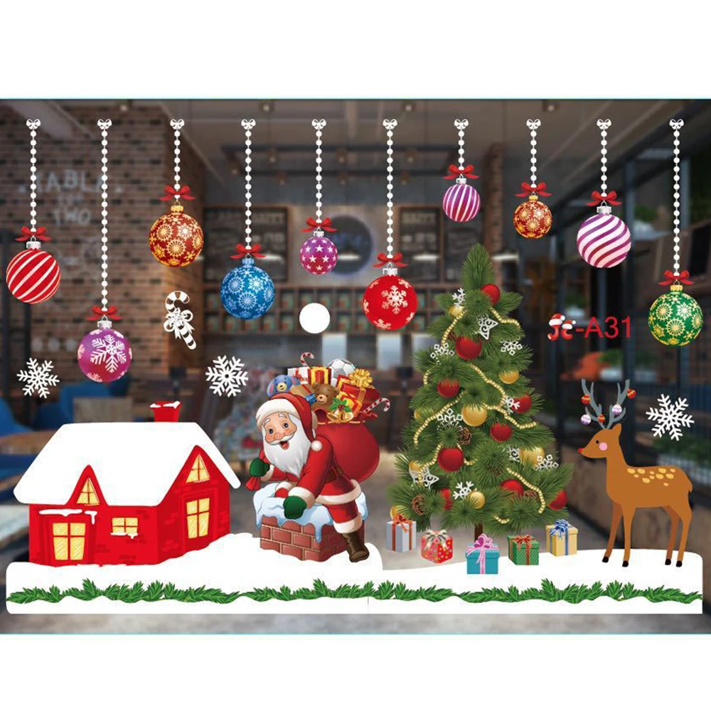 2020 &quotсделай сам&quot Счастливого Рождества без следов настенные наклейки окна