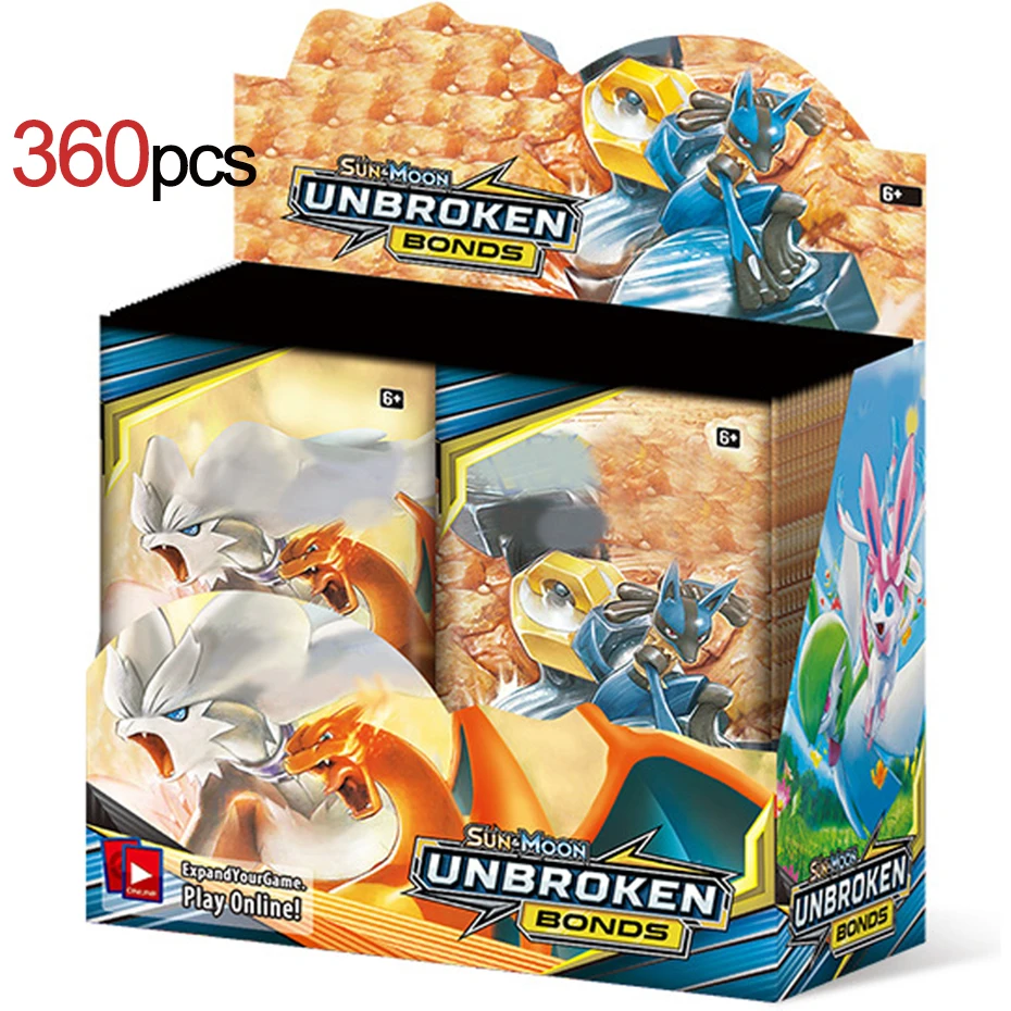 Caja de Cartas coleccionables de Pokemon, tarjetas coleccionables de sol y luna, evoluciones de Fates ocultos, GX EX tag, 324 unids/caja-3