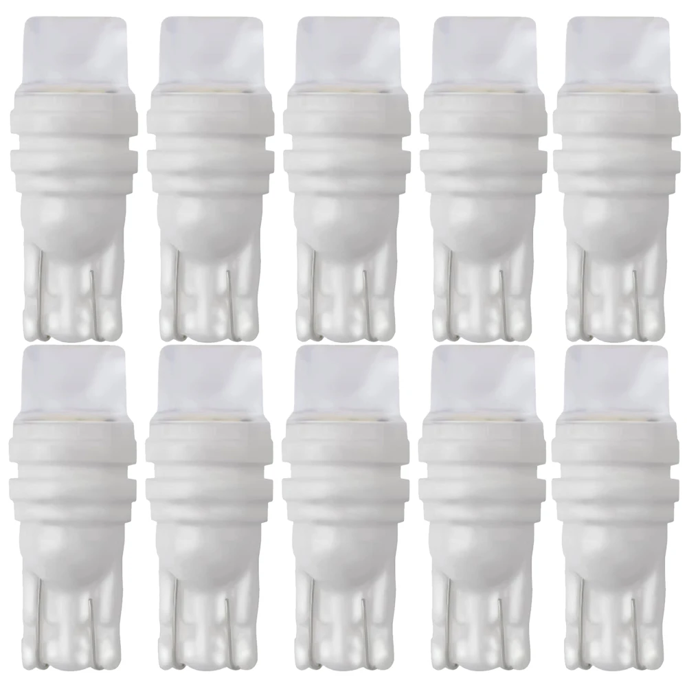 

10X T10 W5W Ceramics 3D LED Waterproof Wedge Licence Plate Lights WY5W Turn Side Lamp Car Reading Dome Light Auto Parking Bulb