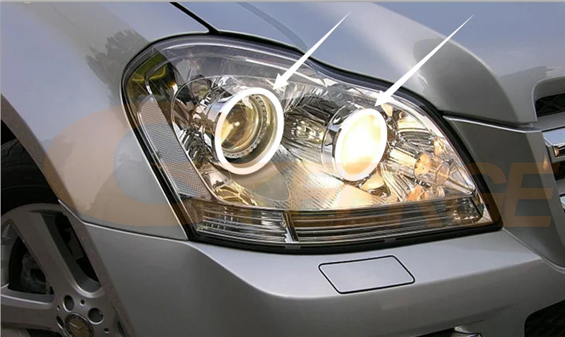 Для Mercedes Benz GLS Class X164 GL 320 350 420 450 500 550 ультра яркий SMD СВЕТОДИОДНЫЙ ангельские глазки