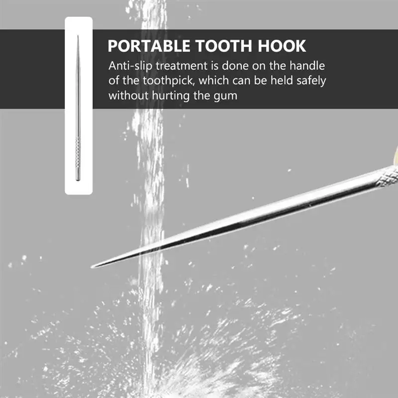 

1 Set/4pcs Portable Toothpick Set Stainless Steel Toothpick Flossing Tool for Indoor Use Men Women Outdoor