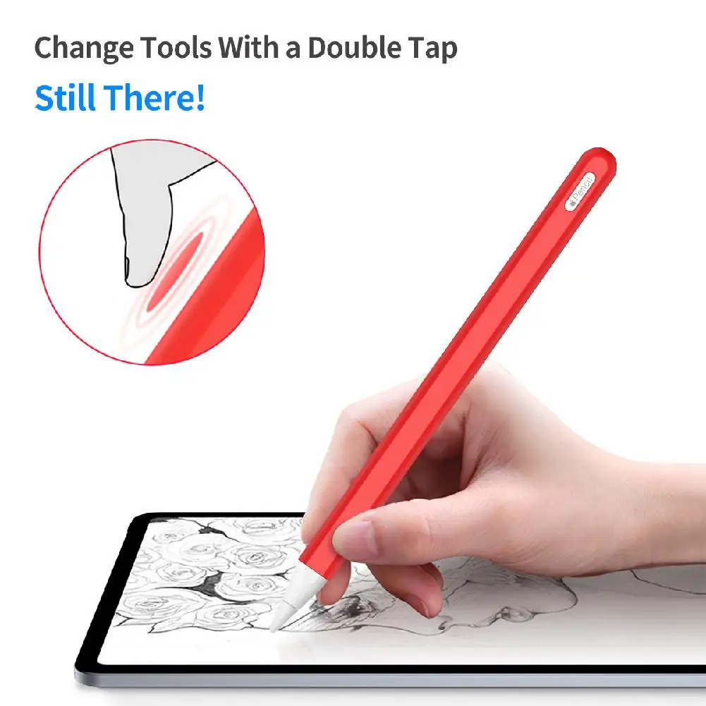 Силиконовый защитный чехол для Apple Pencil 2 iPad Pro стилуса d20|Стилусы планшетов| |