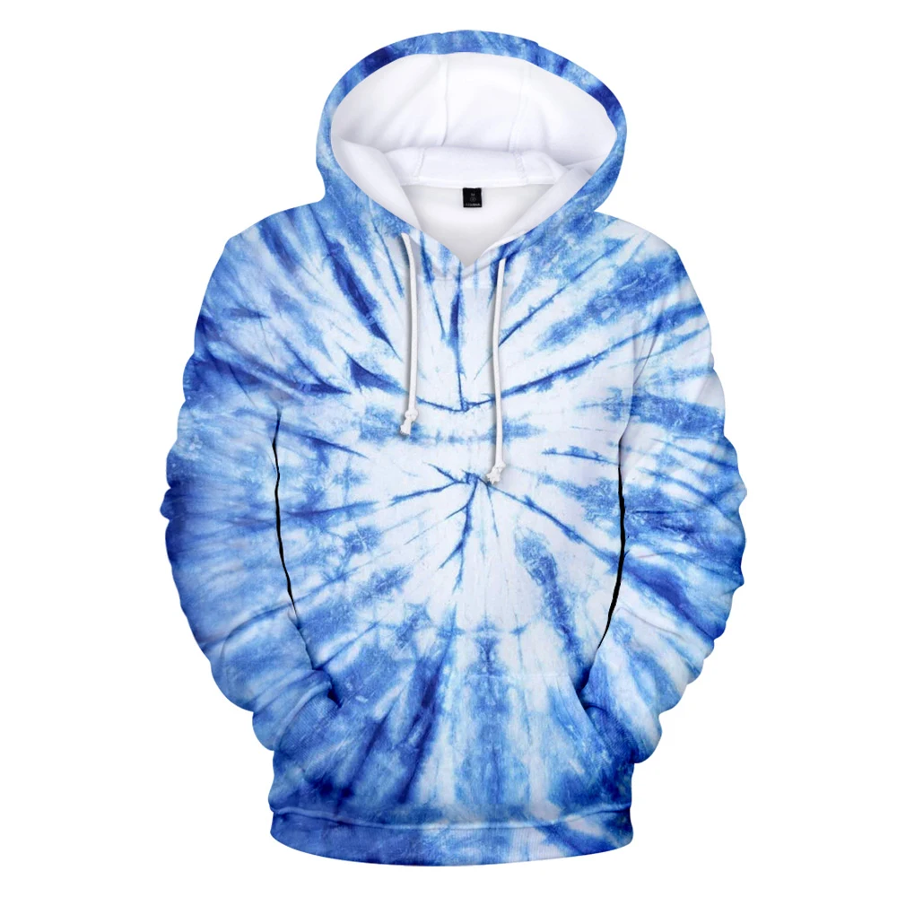 

2020 Popular 3D Print tie-dye Hoodies Sweatshirt Men/Women Casual dark blue tie-dye Hoodie Streetwear Autumn Winter Polluvers