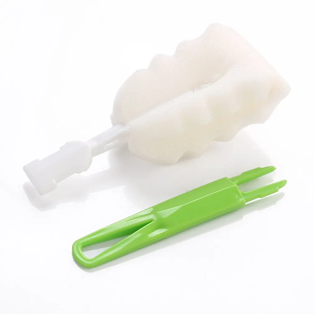 

Long Handle Design Soft Sponge Baby Bottle Cleaning Brushes Household Kitchen Bottle Cup Washing Brush Tool