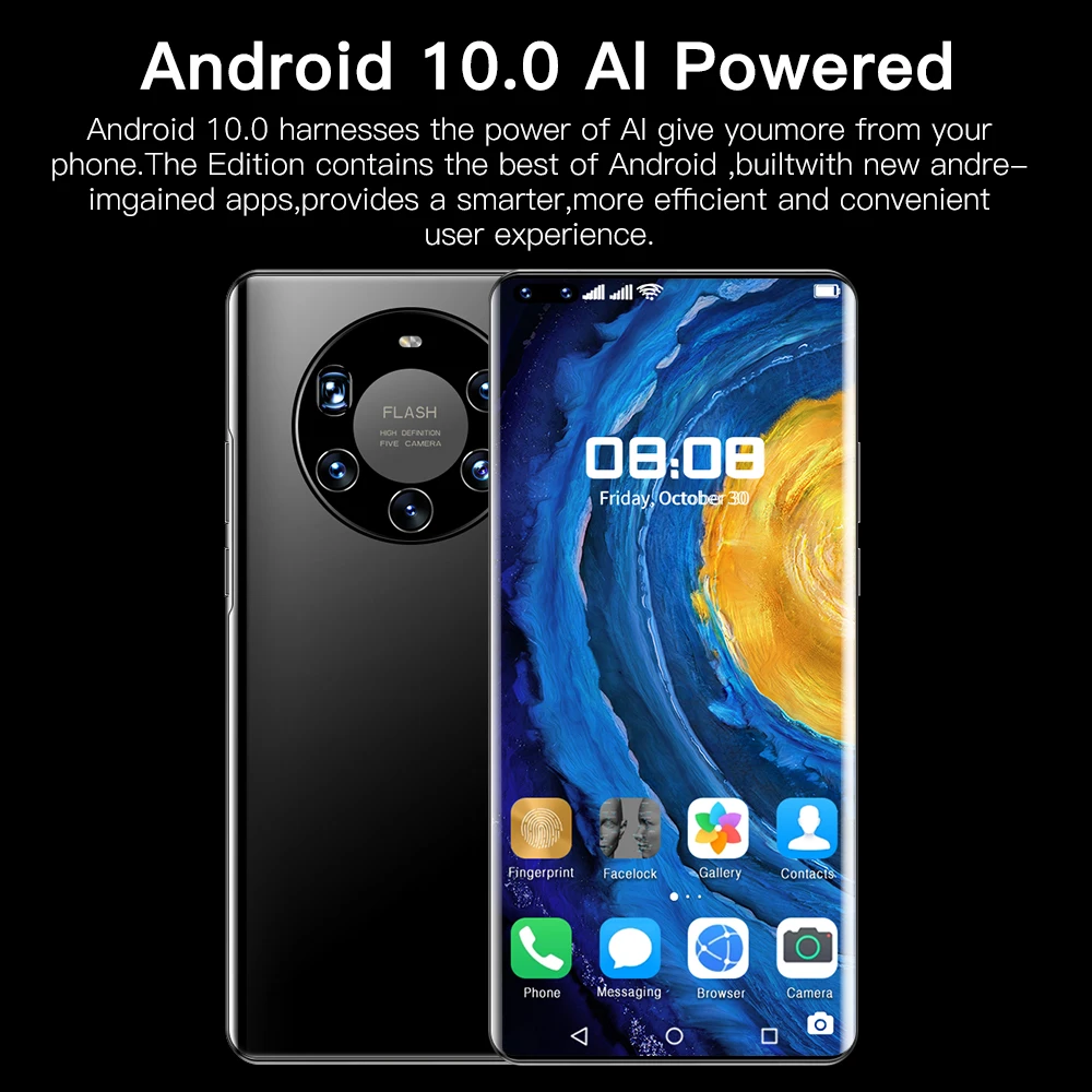 

7.3 Inch 4G/5G Smartphone 12+512GB Large Memory Dual Sim Cards Bluetooth Wifi HD Camera Mobile Phone Android 10.0 Ten Core