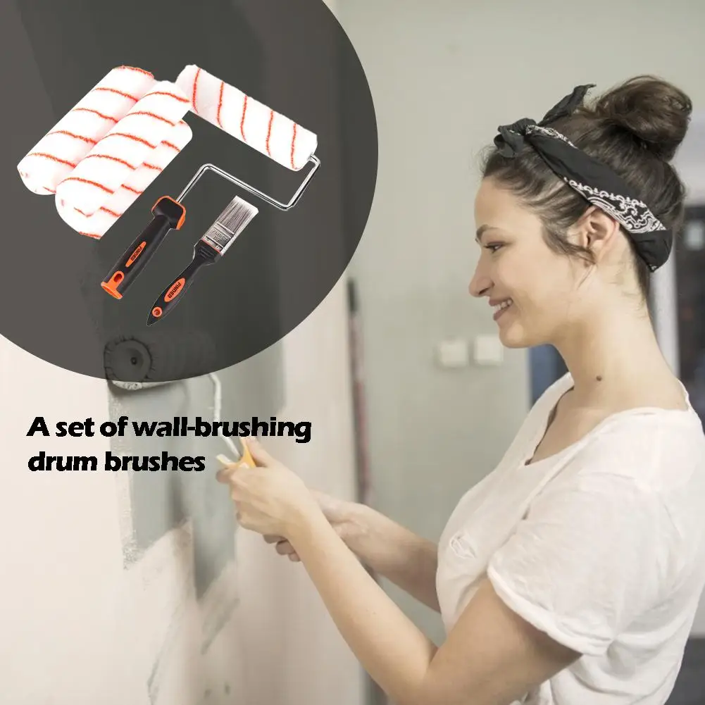 

Pro Wall Painting Tools Paint Roller Brushes Set Fashionable for Home Store Wall Necessary Household Decoration Gadgets