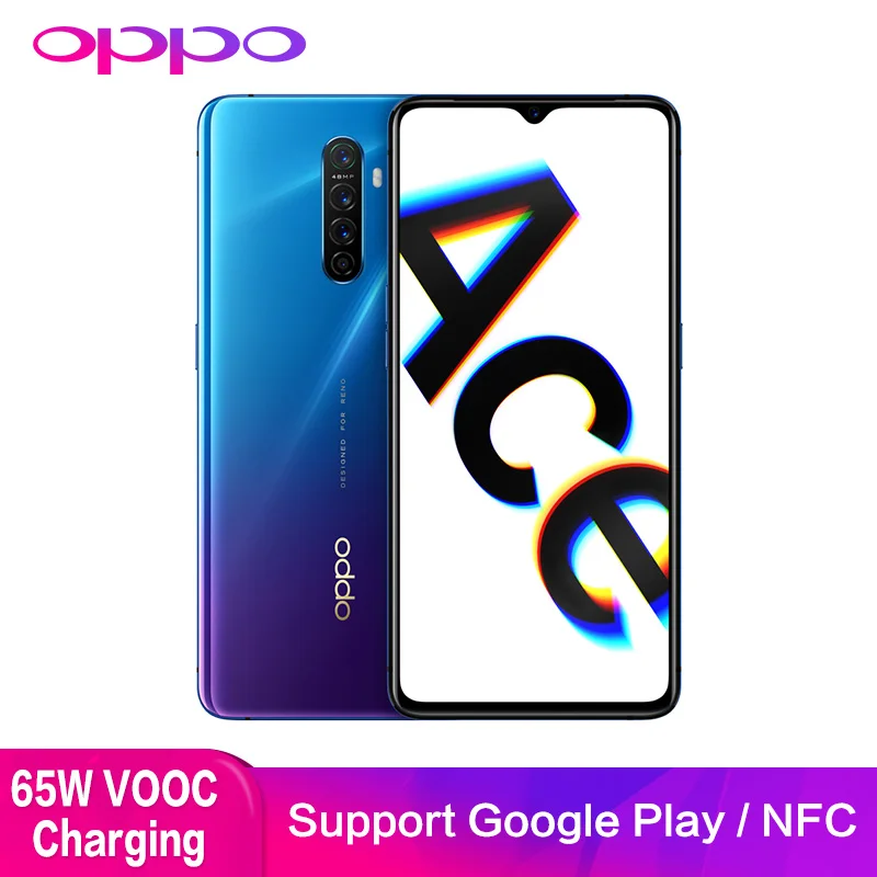 OPPO Reno Ace Поддержка NFC OTG Google Play 90 Гц игровой экран 8 Гб 128 ГБ 48 0 МП 65 Вт Super VOOC gps