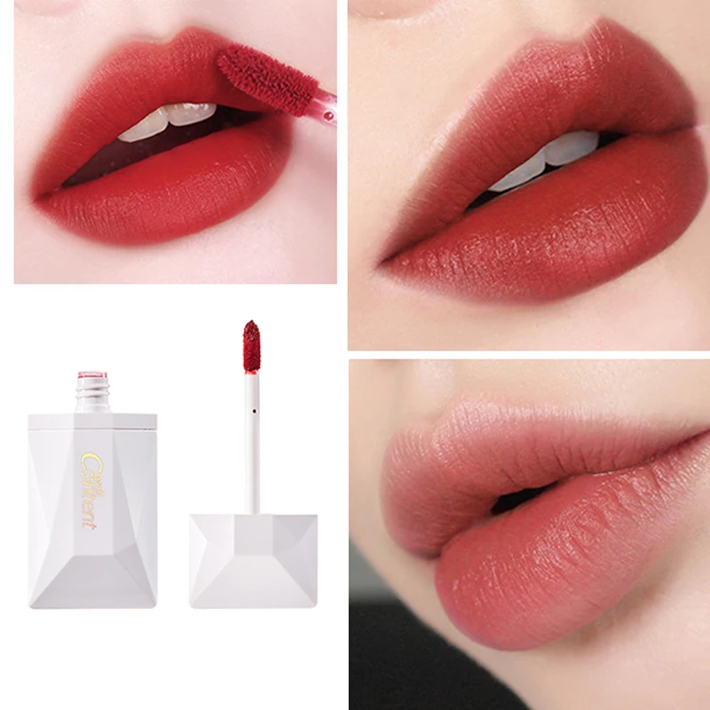 

Sexy Red Matte Velvet Lip Gloss Lips Care Lipsticks Waterproof Long Lasting Nonstick Cup Lipgloss Makeup Sexy Lip Tint Glaze