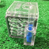 acrylic ant farm with feeding area ant house ant factory workshop insect nest 2 layers 9 9 13cm