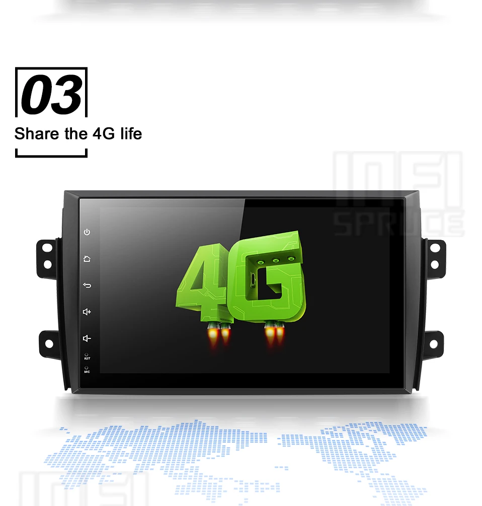 32G Android 9,0 автомобильный dvd для Suzuki SX4 2007-2013 с 2GB ram gps 3g-4G wifi gps навигация Радио Видео Аудио плеер стерео