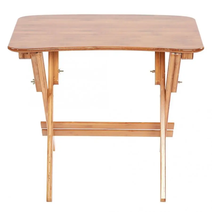 Бамбуковый стол с регулируемой высотой складной Рабочий изогнутыми краями