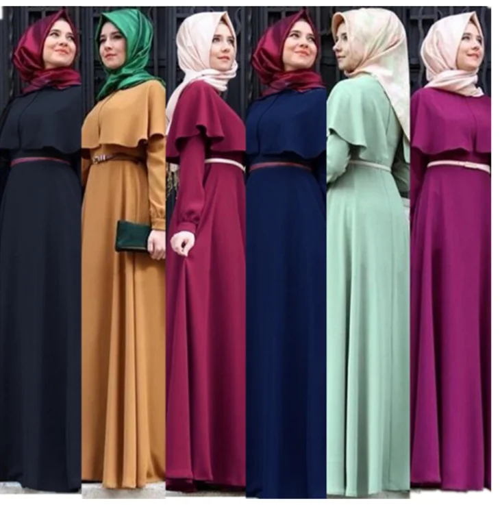 Мусульманское длинное платье накидка Национальная женская длинная одежда длинная юбка ислам
