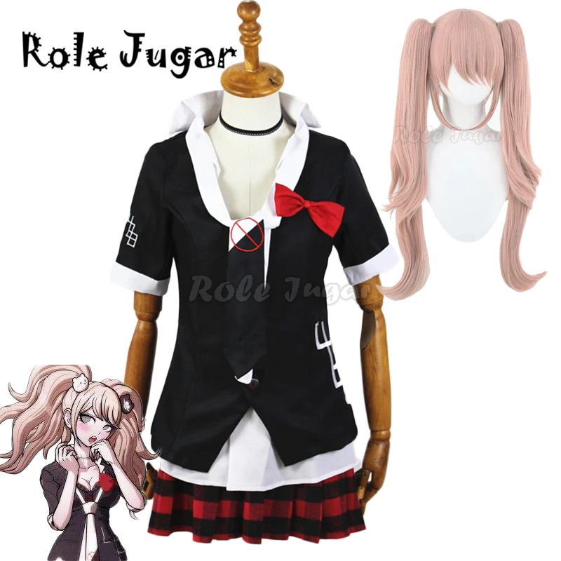 

Women Girls Enoshima Junko School Unoform Cosplay Anime Dangan Ronpa Danganronpa Haloween Party Performance Costume Wig C70M48