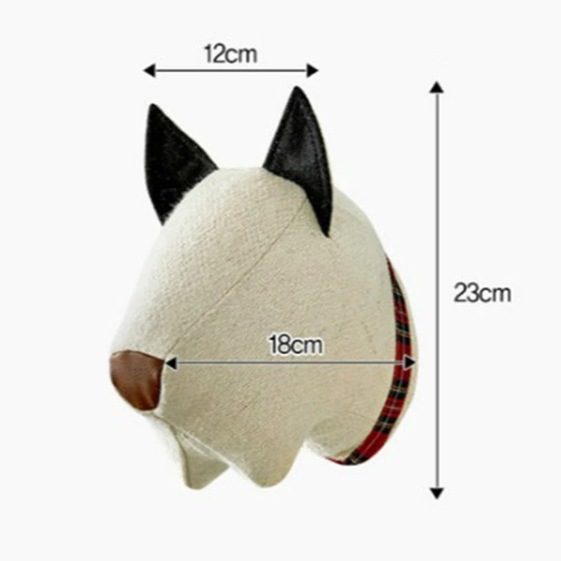 dog Скандинавские 3D настенные украшения в виде головы животного, набивной слон, голова лошади, настенные подвески, Современный домашний декор, подвеска для детской спальни - Цвет: dog