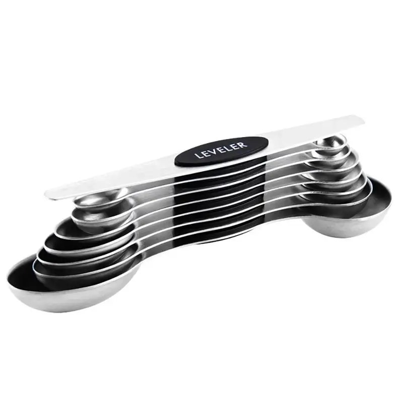 

Double Head Measuring Spoon Safe Magnetic Measurement Teaspoon Anti-Rust Tablespoon For Kitchen Dry And Liquid Ingredients