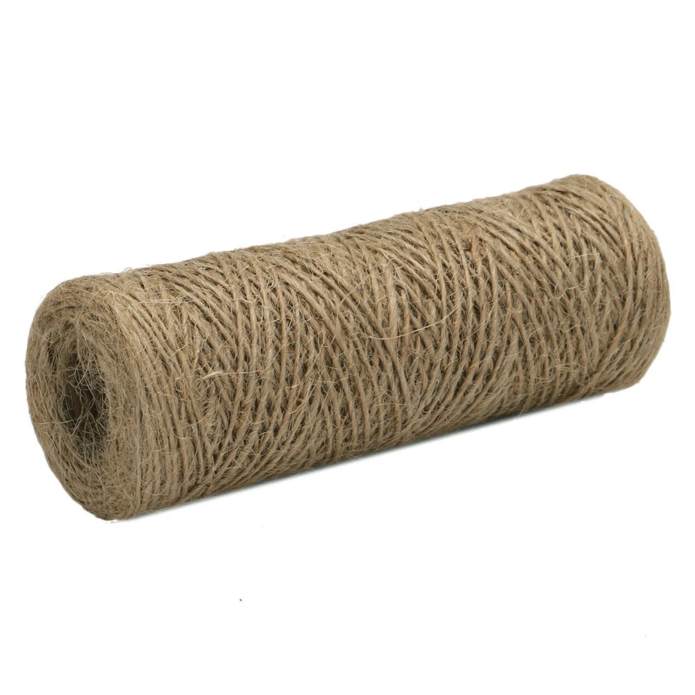 100 м натуральный витой пеньковый льняной шнур джутовый шпагат веревка ремесло