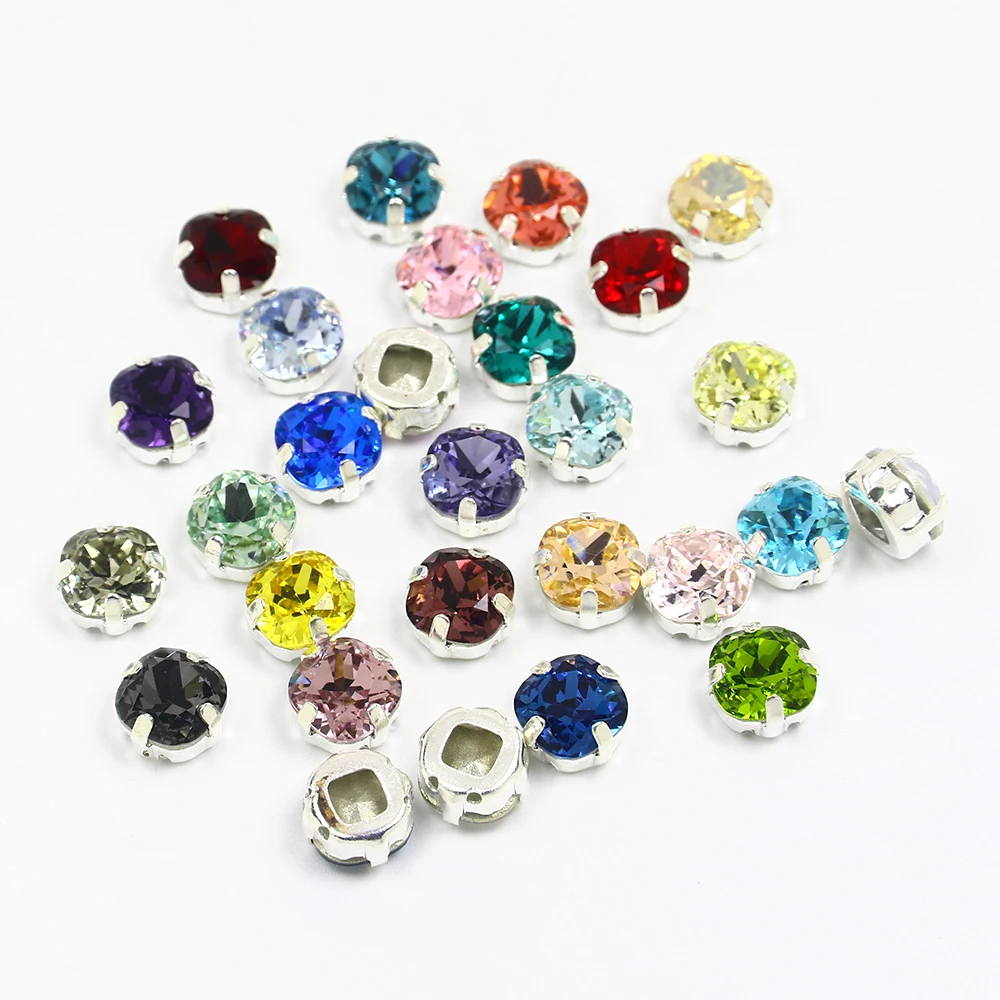 3D Кристальные красивые камни с серебряным когтем толстые квадратные Стразы для