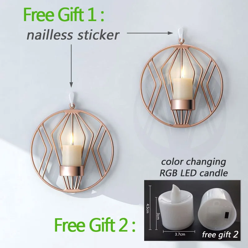 Металлические настенные подсвечники железные Подсвечники Tealight Gold Bar вечерние
