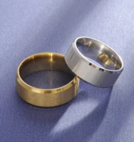 8mm gold black silver color stainless steel simple rings for men wedding engagement jewelry party gift