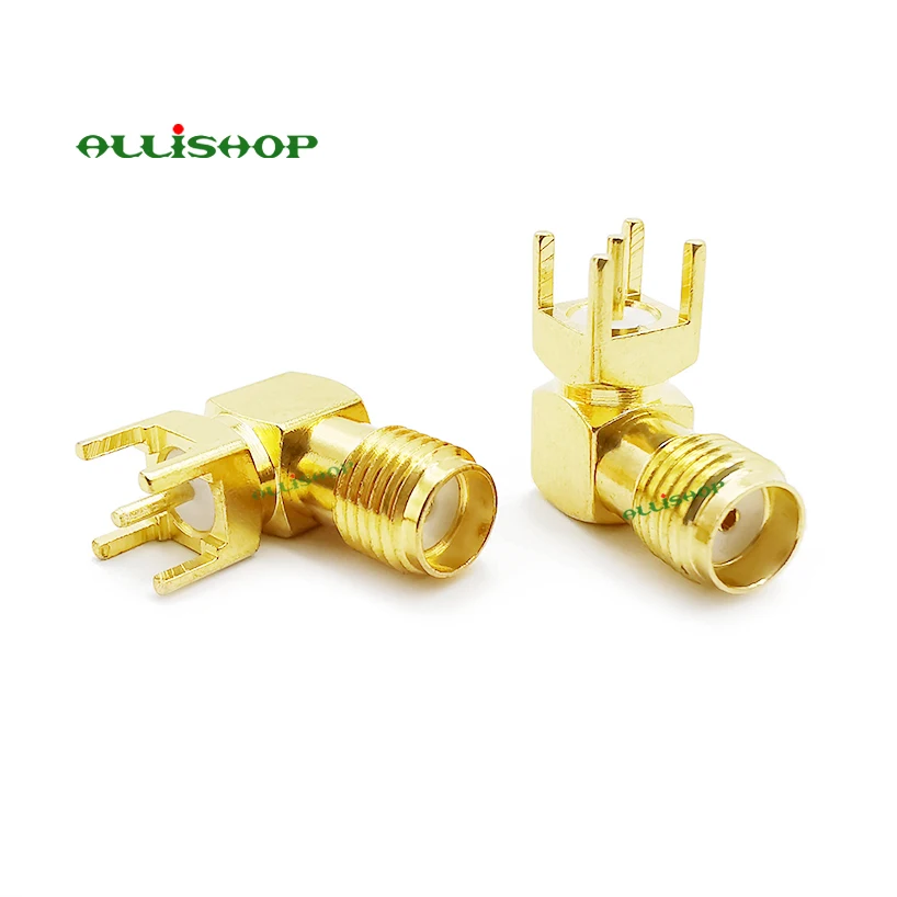 2 шт. SMA женский правый угол крепление на печатную плату пайкой RF коннектор