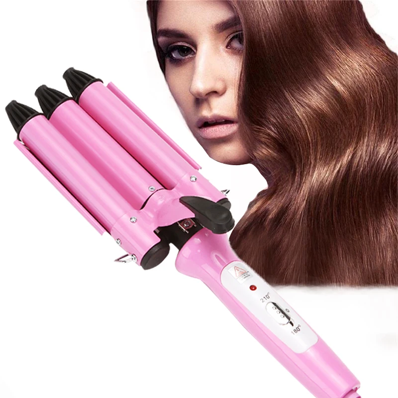 3 баррель зажим Волна Щипцы для завивки волос Яйцо ролл палочки ролики бигуди