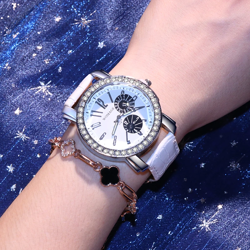 Женские модные женские часы повседневные с кристаллами кварцевые наручные