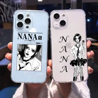 oosaki nana phone case for iphone 13 12 11 8 7 plus mini x xs xr pro max transparent soft