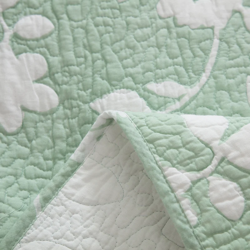 

Korean Cotton Three-Piece Quilt Set Water Scrubbing Quilt Cotton bedspread for bed cover Queen size