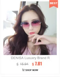 DENISA, квадратные солнцезащитные очки без оправы с жемчугом, Ретро стиль, женские брендовые дизайнерские трендовые градиентные многоугольные солнцезащитные очки, женские UV400 G23023