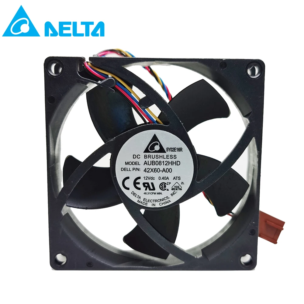 

Brand new original AUB0812HHD 8cm 80mm 80x80x20mm 8020 DC12V 0.40A 42X60-A00 Dell chassis CPU cooling fan