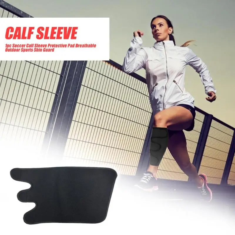 

1pc Hot Sale Calf Sleeve Delicate Texture Football Soccer Calf Sleeve Protective Pad Outdoor Sport Climbing Shin Guard