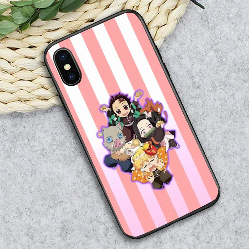 

Demon Slayer Kimetsu No Yaiba Cute Phone Case for iPhone 11 12 pro XS MAX 8 7 6 6S Plus X 5S SE 2020 XR mini