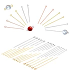 3 типа головок из нержавеющей стали с плоской головкой, позолоченные шпильки с шариковой головкой для ювелирных изделий, аксессуары для сережек