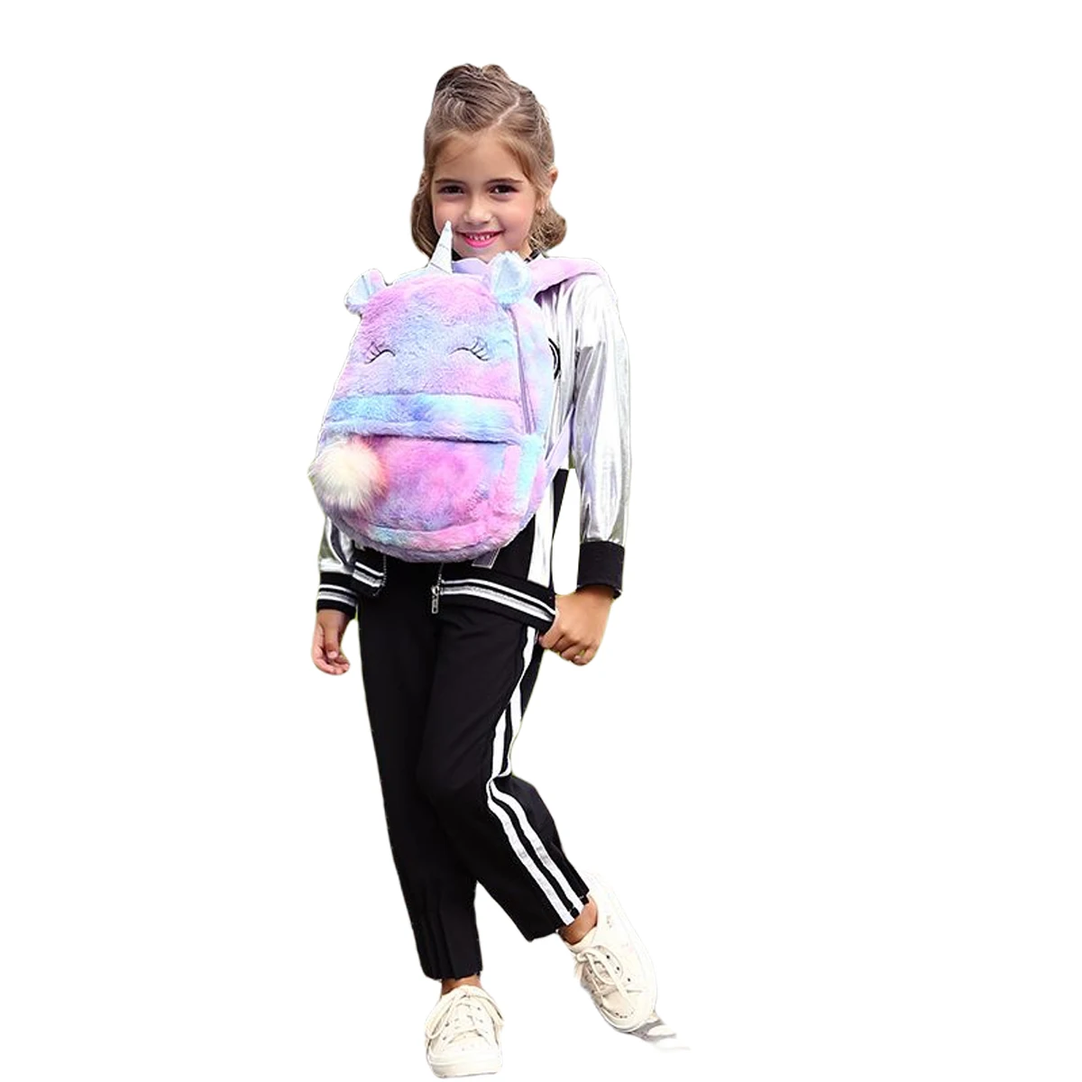 

Girls Women Cute Cartoon Backpack Girl Plush Unicorn Backpacks Cute Fashion Fur Backpacks Children Schoolbag Kids Gift Book Bag