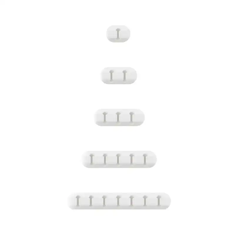 

Cable Organizer Protector Self-adhesive Silicone White INS Holder USB Management Clips for Mouse Headphone Earphone Headset
