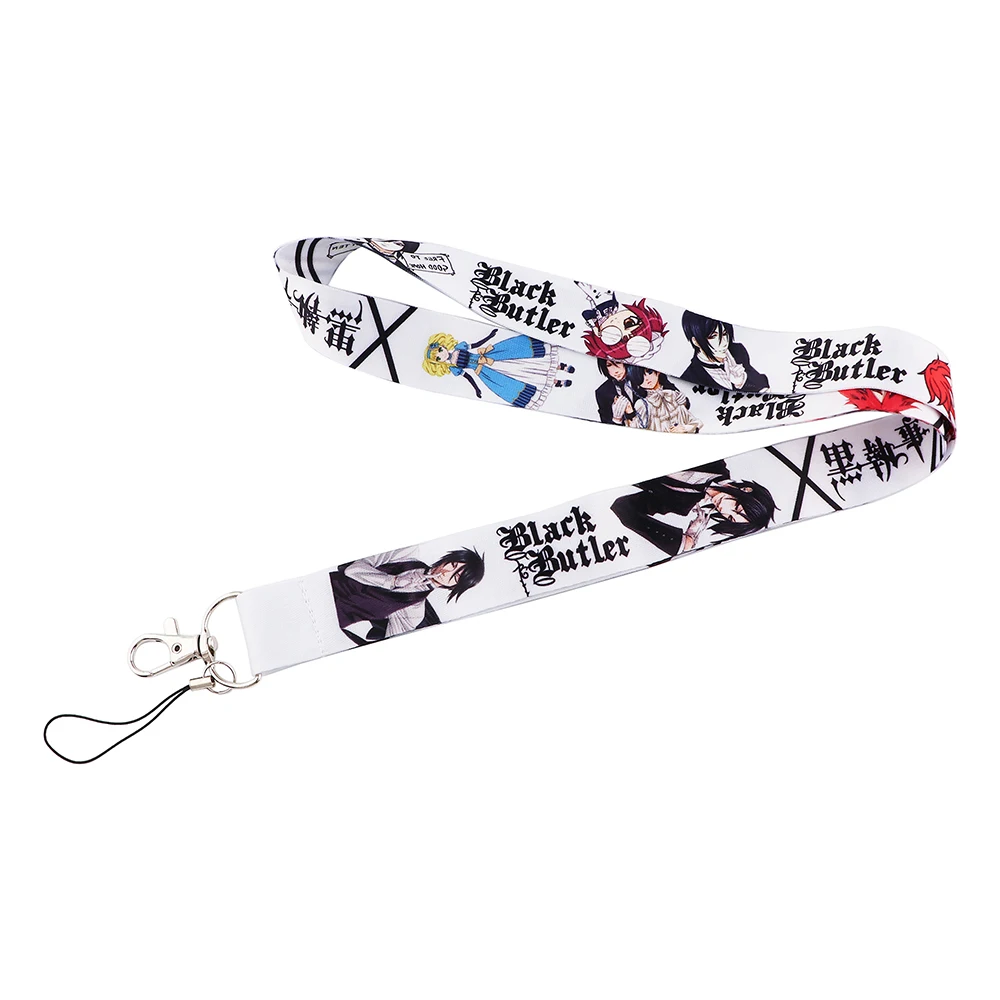 

DZ1805 Japanese Anime Key lanyard Car Keychain Personalise Office ID Card Pass Gym Mobile Phone Key Ring Badge Holder Jewelry