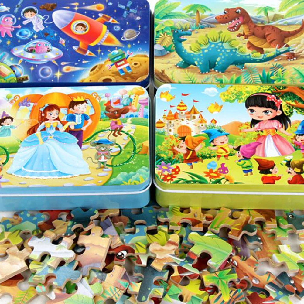 60 шт. деревянная игрушка головоломка Пазлы для детей раннего образования