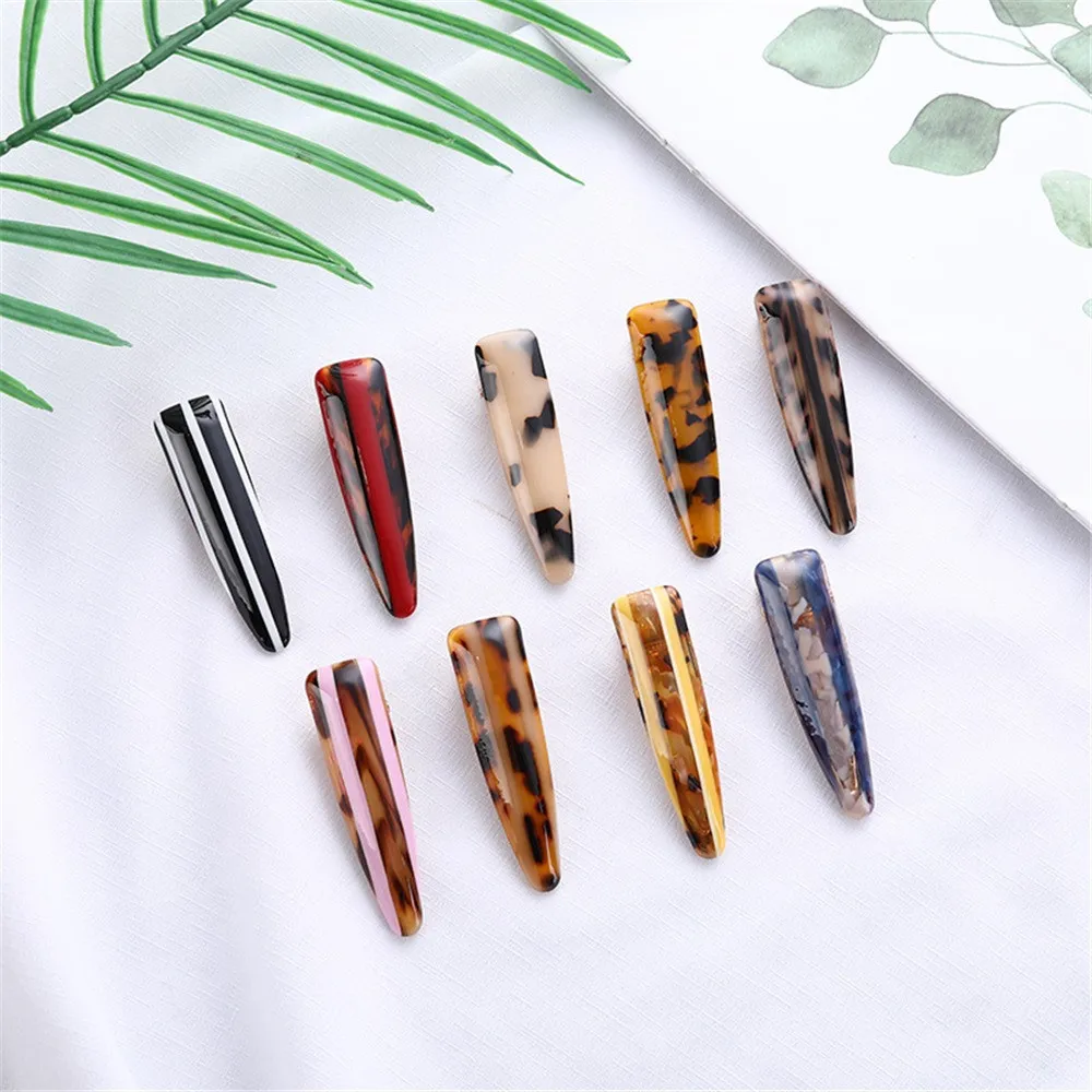 

Cute Leopard Printed Hair Clips for Women Acetate Hairpins Alloy Waterdrop Hairgrips Barrettes Hair Accessories for Girls