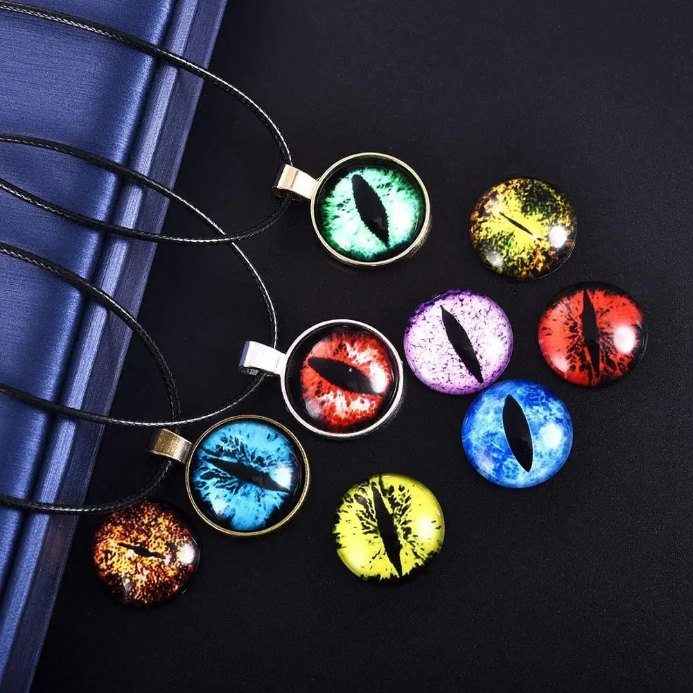 

Cabochons Round Mosaic Tiles for Crafts Bulk Eye Eyeball Stepping Stone Glass Marbless Package for Jewelry Making Tool Kits